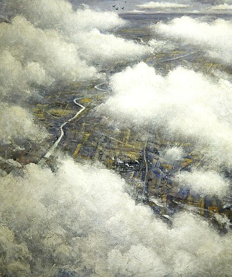 Battle of Britain over the Thames a Christopher R.W. Nevinson