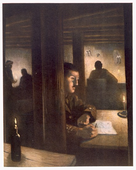 Inside Brigade Headquarters, from British Artists at the Front, Continuation of The Western Front a Christopher R.W. Nevinson
