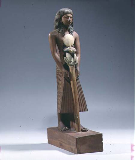Standard bearer with a ram-headed standard a New Kingdom Egyptian