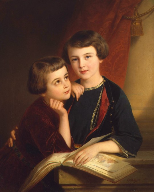 Michail (1839-1897) and Konstantin (1841-1926), the sons of the Chancellor Prince Alexander M. Gorch a Nicaise de Keyser