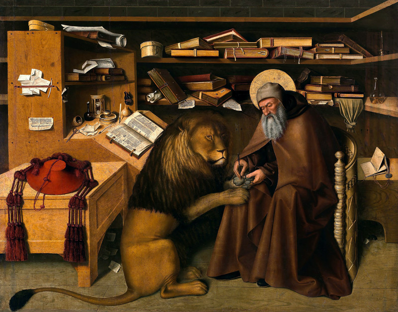 St. Jerome Removing a Thorn from the Lion's Paw a Niccolo Antonio Colantonio