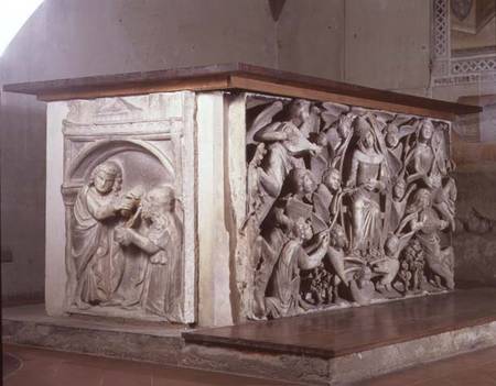 Altar of the Sacred Girdle a Niccolo  del Mercia  and his son Sano