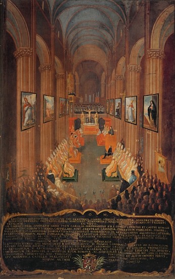 Opening session of the Council of Trent in 1545 a Niccolo Dorigati