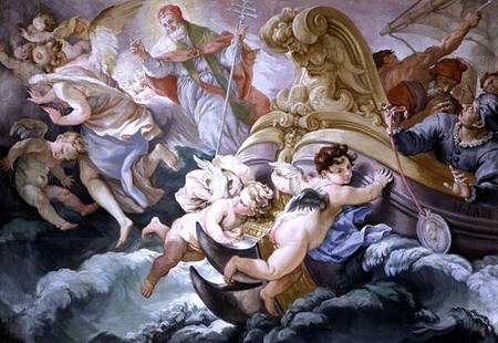 The Storm Miraculously Calmed on Contact with the Medallion of Pius V (1504-72) a Niccolo Francesco Lapi