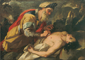 Der barmherzige Samariter. a Niccolò Malinconico