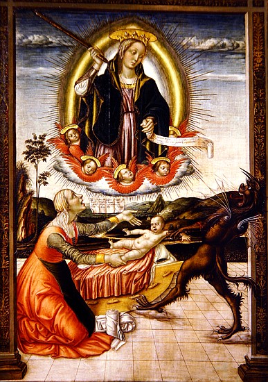 Lady of Relief (tempera on board) a Niccolo di Liberatore