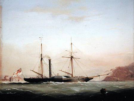 Paddle Steamer in Plymouth Sound off Mount Edgecombe a Nicholas Matthews Condy