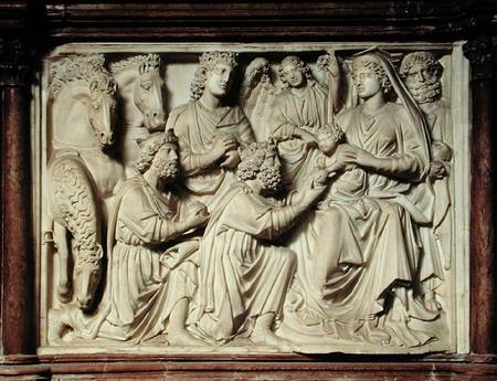 Relief depicting the Adoration of the Magi from the pulpit a Nicola Pisano