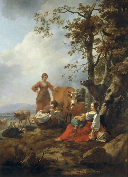 N.Berchem /Landscape w.Herdswomen/ Paint a Nicolaes Berchem