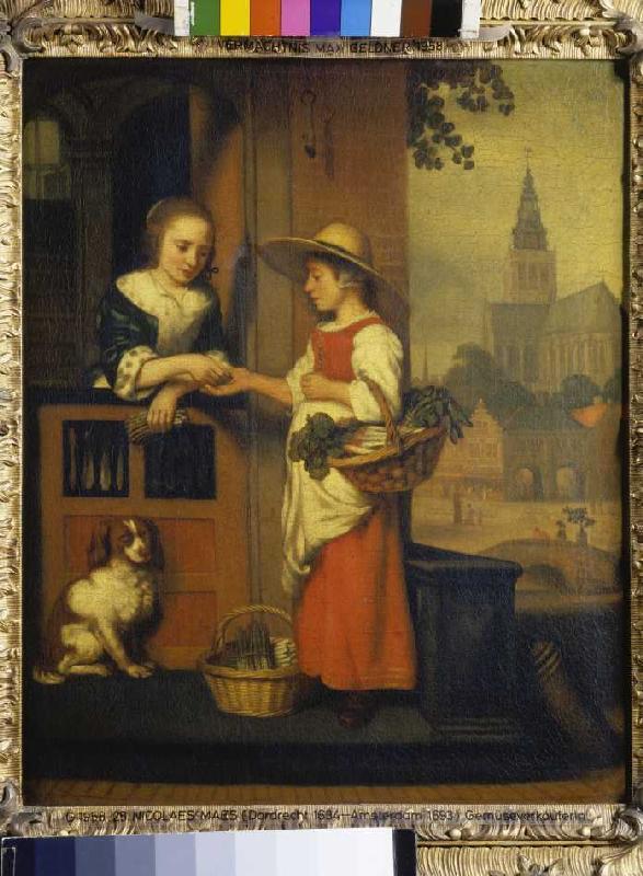 The vegetable seller a Nicolaes Maes