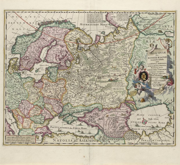 Map of Russia a Nicolaes Visscher