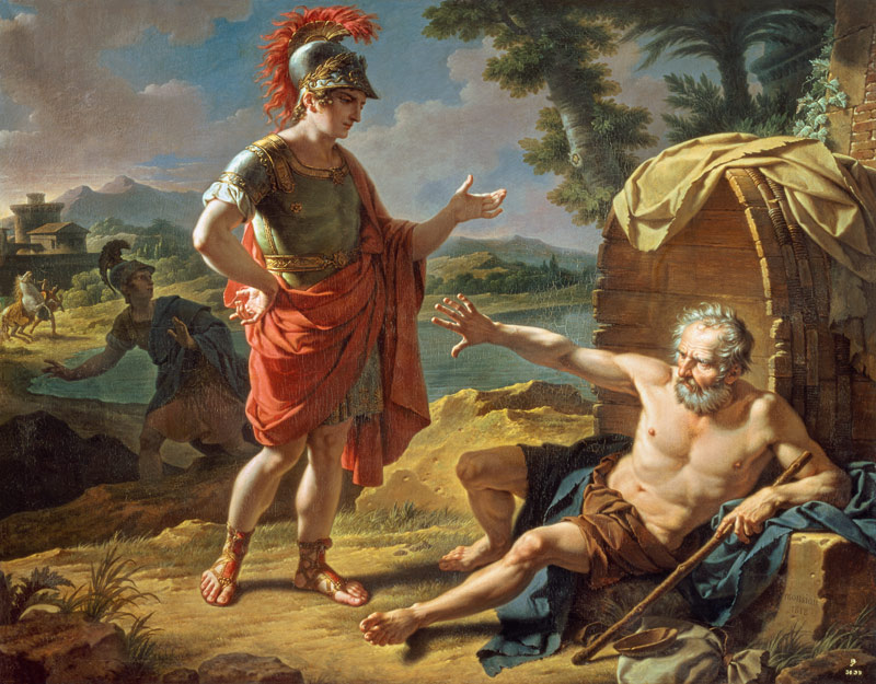 Alexander and Diogenes a Nicolas André Monsiau