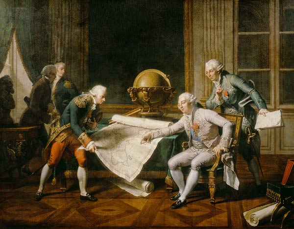 Louis XVI (1754-93) Giving Instructions to La Perouse, 29th June 1785 a Nicolas André Monsiau