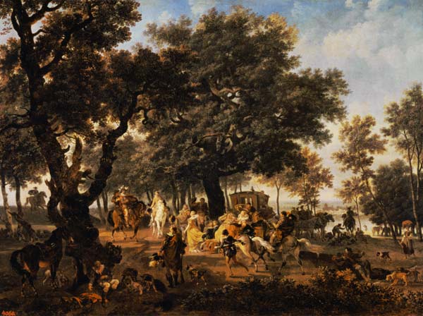 Heinrich IV. on the hunting. a Nicolas Antoine Taunay