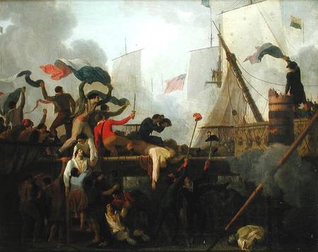 Heroism of the Crew of 'Le Vengeur du Peuple' at the Battle of Ouessant a Nicolas Antoine Taunay