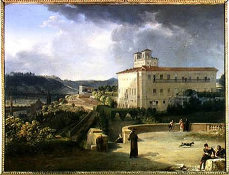 View of the Villa Medici, Rome a Nicolas Antoine Taunay