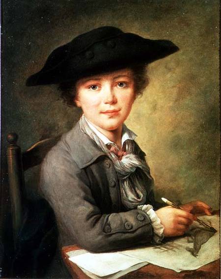 Young draughtsman in black hat a Nicolas-Bernard Lepicie