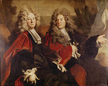 Portrait of Alderman Hugues Desnots and Alderman Bouhet elected in 1702 a Nicolas de Largilliere