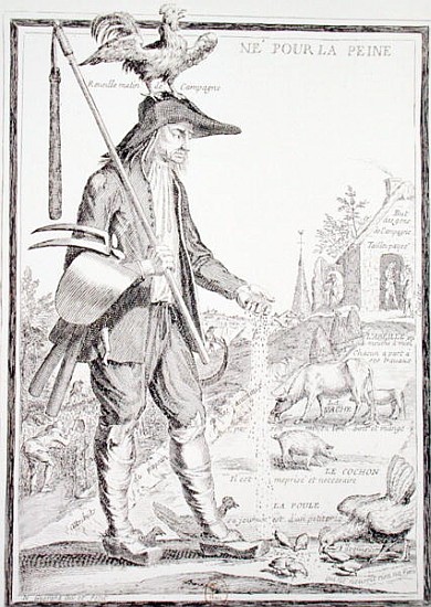 The Village Peasant, Born to Suffer, c.1780 (see also 101779) a Nicolas Guerard