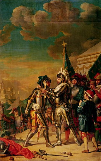 Henri II (1519-59) Giving the Chain of the Order of Saint-Michel to Gaspard de Saulx (1509-73) Count a Nicolas Guy Brenet