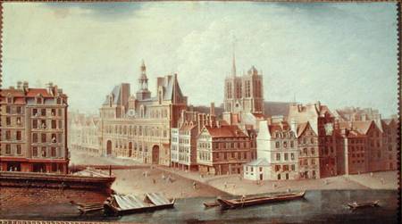 Place de Greve in 1750 a Nicolas & Jean Baptiste Raguenet