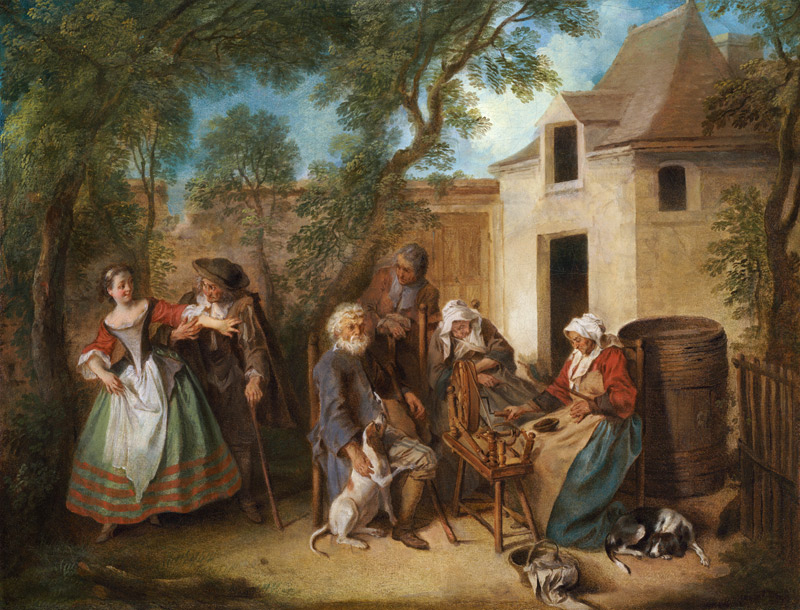 The Four Ages of Man: Old Age a Nicolas Lancret