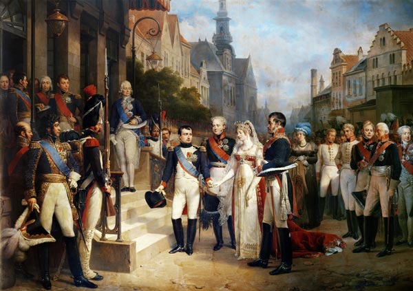 Napoleon Bonaparte (1769-1821) Receiving Queen Louisa of Prussia (1776-1810) at Tilsit, 6th July 180 a Nicolas Louis Francois Gosse