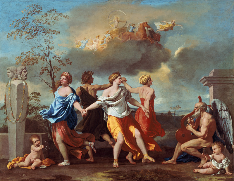 Il Ballo della Vita humana (allegory on the menschl. Life) a Nicolas Poussin