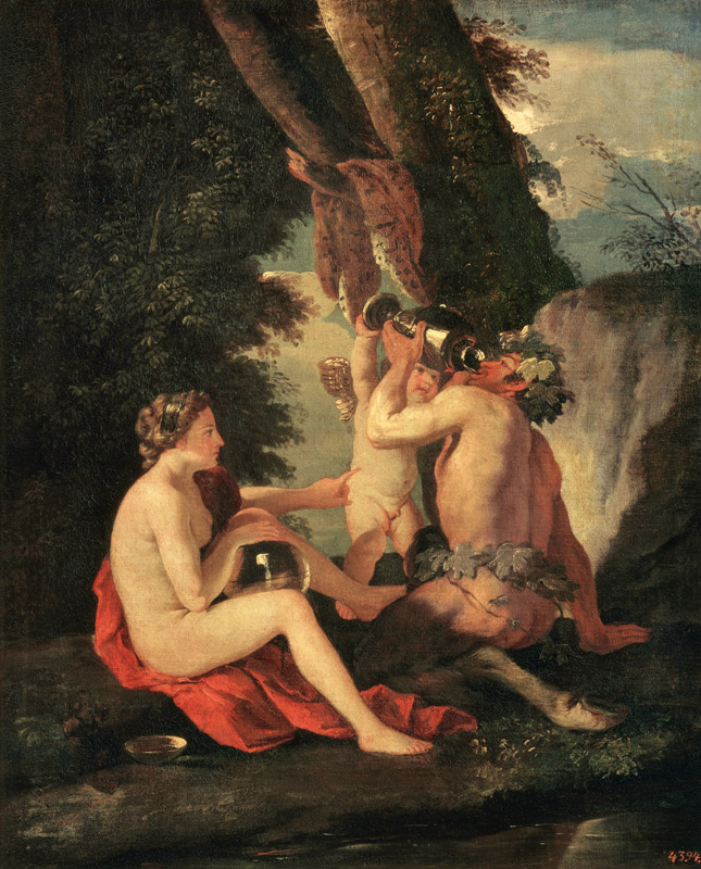 Satyr and Nymph a Nicolas Poussin