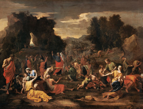 The Isareliten collect the Manna. a Nicolas Poussin