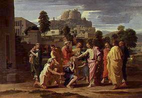 The cure of the blind men of Jericho. a Nicolas Poussin
