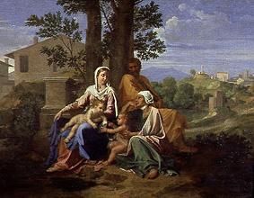 The Holy Family with the Johannesknaben and St. Elisabeth. a Nicolas Poussin