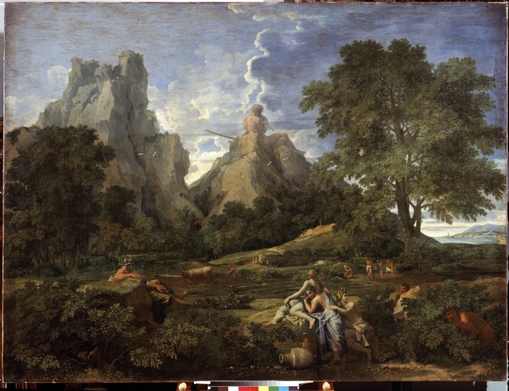 Landscape with Polyphemus a Nicolas Poussin