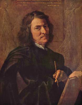 Self-portrait of the artist a Nicolas Poussin