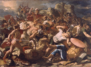 Der Sieg des Joshua über die Amoriter a Nicolas Poussin
