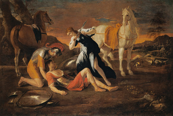 Tancred and Herminia a Nicolas Poussin