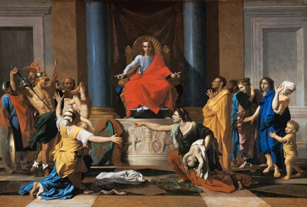 The Judgement of Solomon a Nicolas Poussin