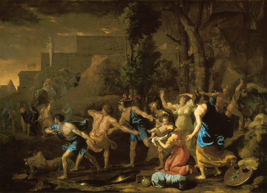 The Saving of the Infant Pyrrhus a Nicolas Poussin