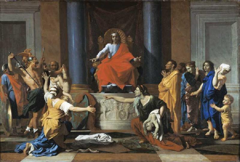 The verdict of the Salomo. a Nicolas Poussin