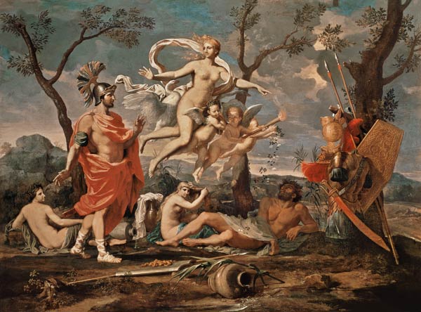 Venus Arming Aeneas a Nicolas Poussin