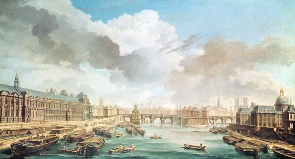 The Louvre, the Pont Neuf and the College des Quatre Nations a Nicolas Raguenet
