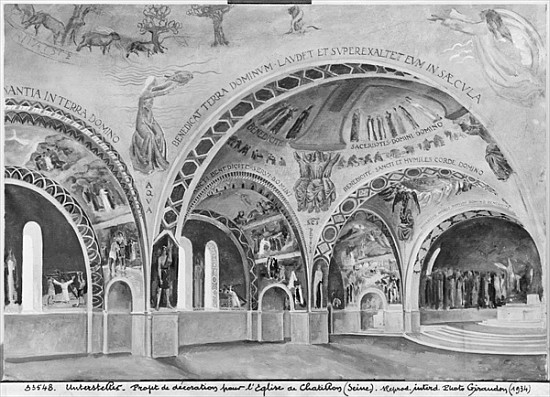Set design for the church of Chatillon. a Nicolas Untersteller
