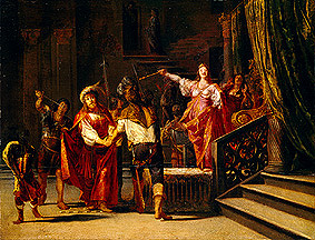 Semiramis lets her spouse. the king Ninus, kill a Nicolaus Knüpfer