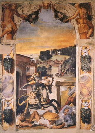 The Alcina flees Ruggero out of the castle a Nicoló dell'Abate