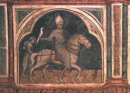 The Bishop with a Falcon, after Giotto a Nicolo & Stefano da Ferrara Miretto