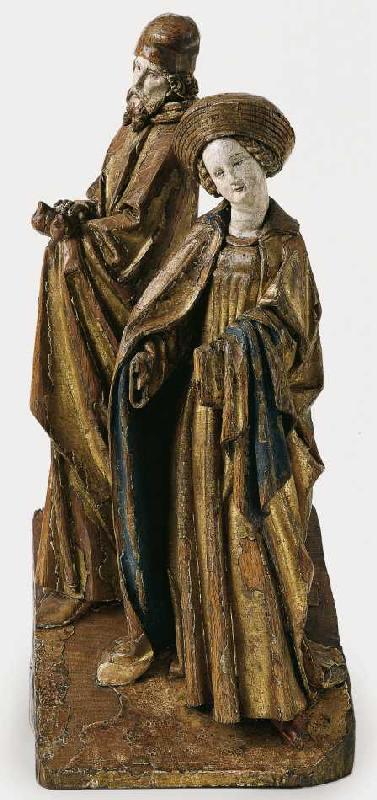 Maria und Josef, aus einer Darstellung im Tempel a Niederländisch