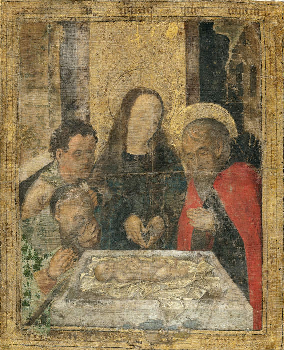 The Adoration of the Shepherds a Niederländischer Meister vom Ende des 15. Jahrhunderts