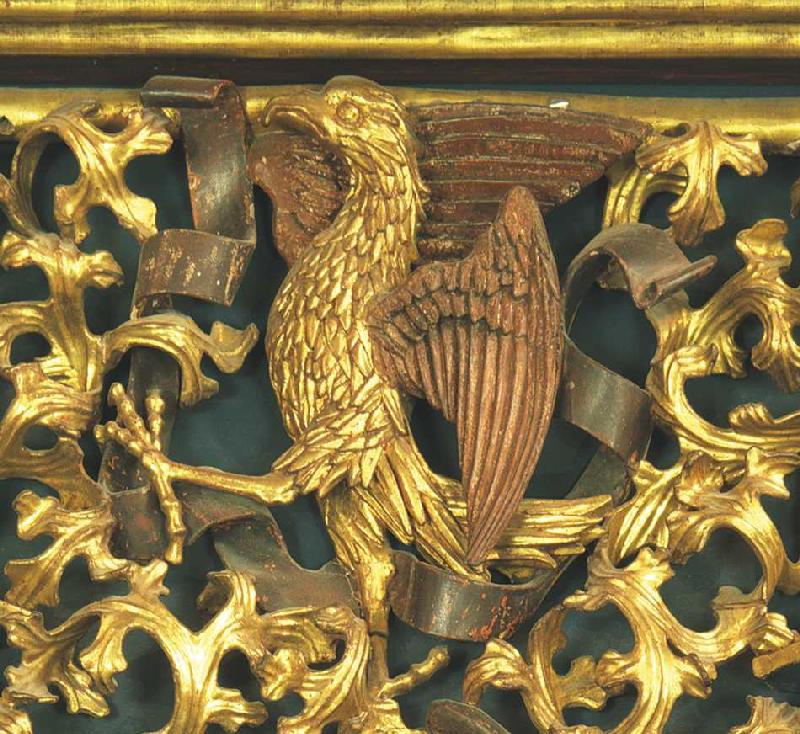 Isenheimer Altar, Detail: Adler, Evangelistensymbol des Johannes a Niklaus von Hagenau
