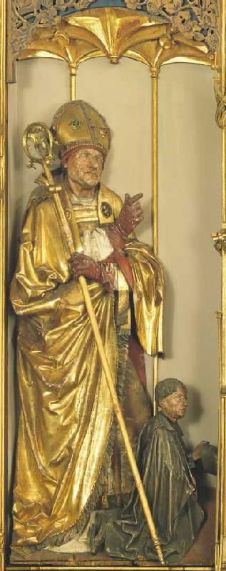 Isenheimer Altar, Detail: Hl. Augustinus. a Niklaus von Hagenau