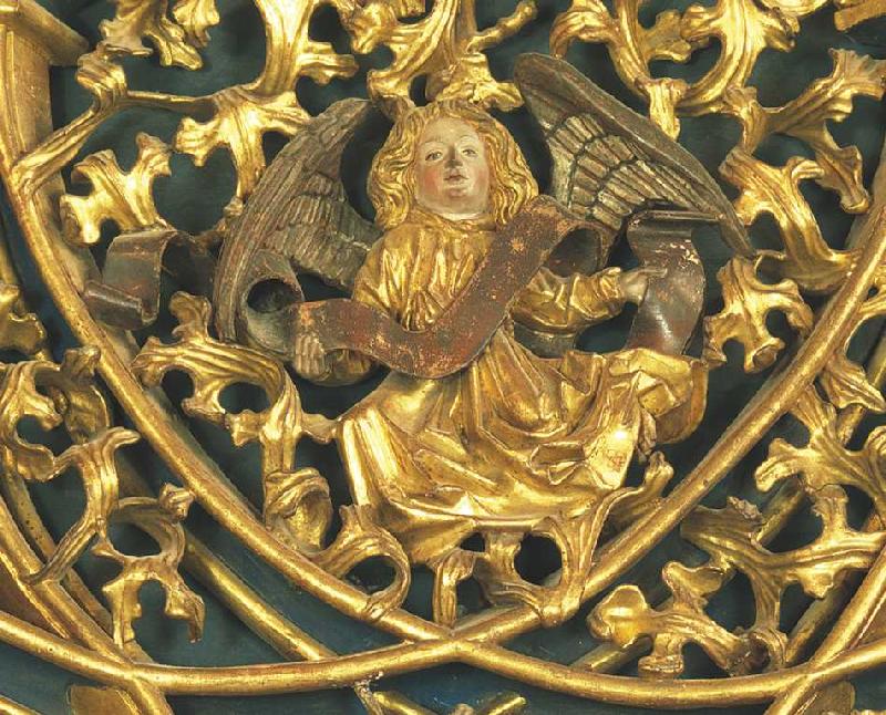 Isenheimer Altar, Detail: Mensch/Engel (Evangelistensymbol des Matthäus). a Niklaus von Hagenau